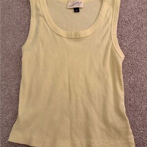 Universal Thread Light Yellow Ribbed Tank Top